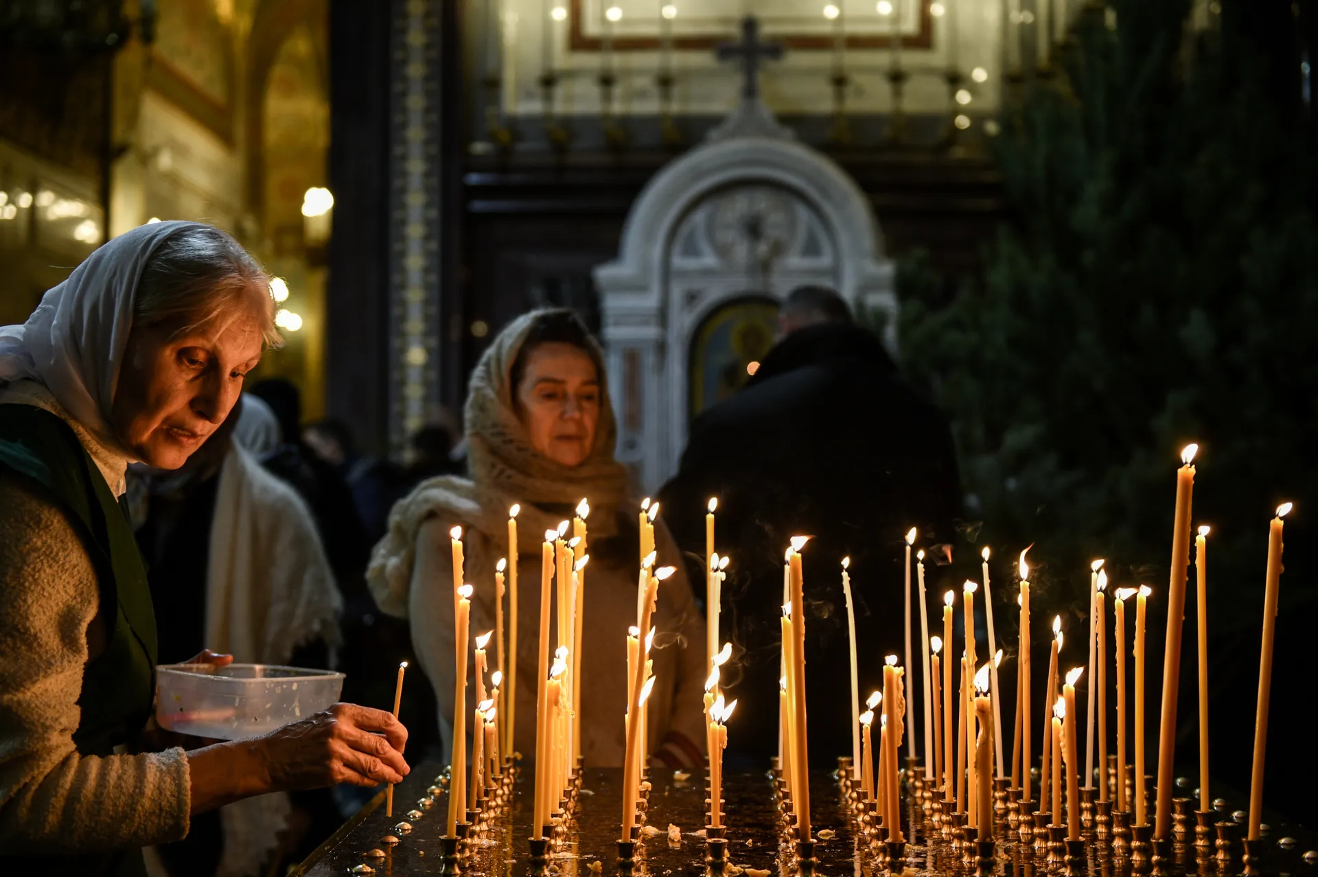 Рождественское богослужение в Храме Христа Спасителя в Москве