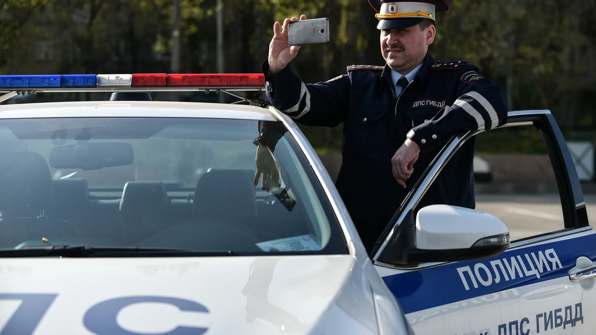 Строевой смотр мото батальона ГИБДД
