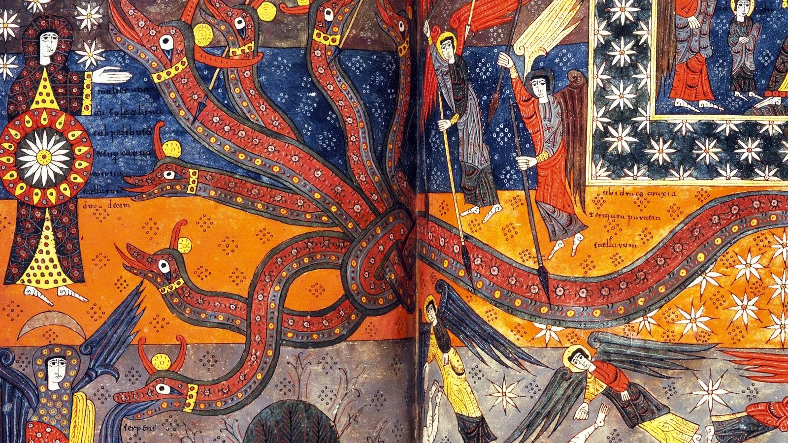 Семиглавый зверь апокалипсиса, 1109 год. Heritage-Images