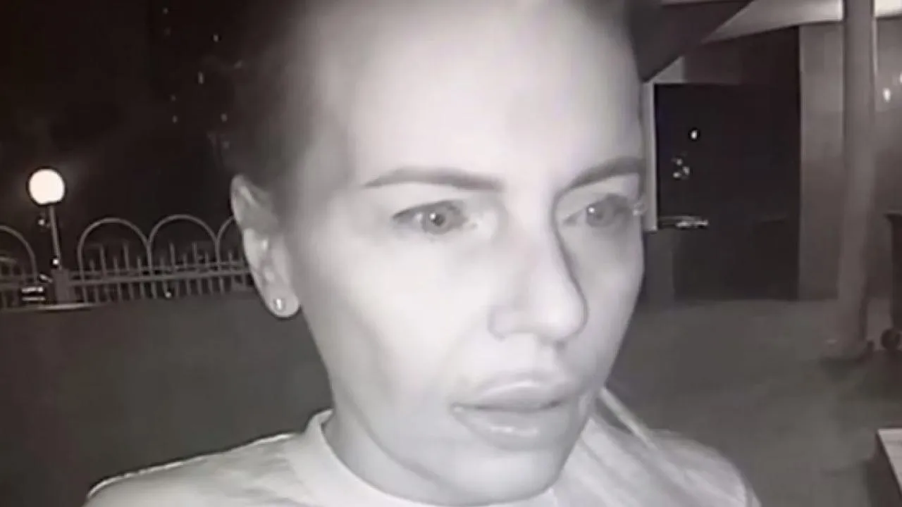 Наталья Вовк на стоп-кадре камеры наблюдения дома, в котором проживала Дарья Дугина. сommons.wikimedia/security camera