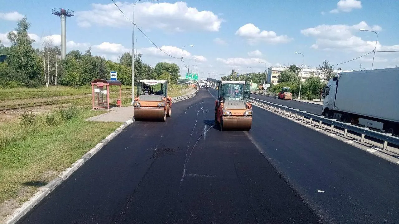 В Долгопрудном по нацпроекту обновили покрытие на Новом шоссе