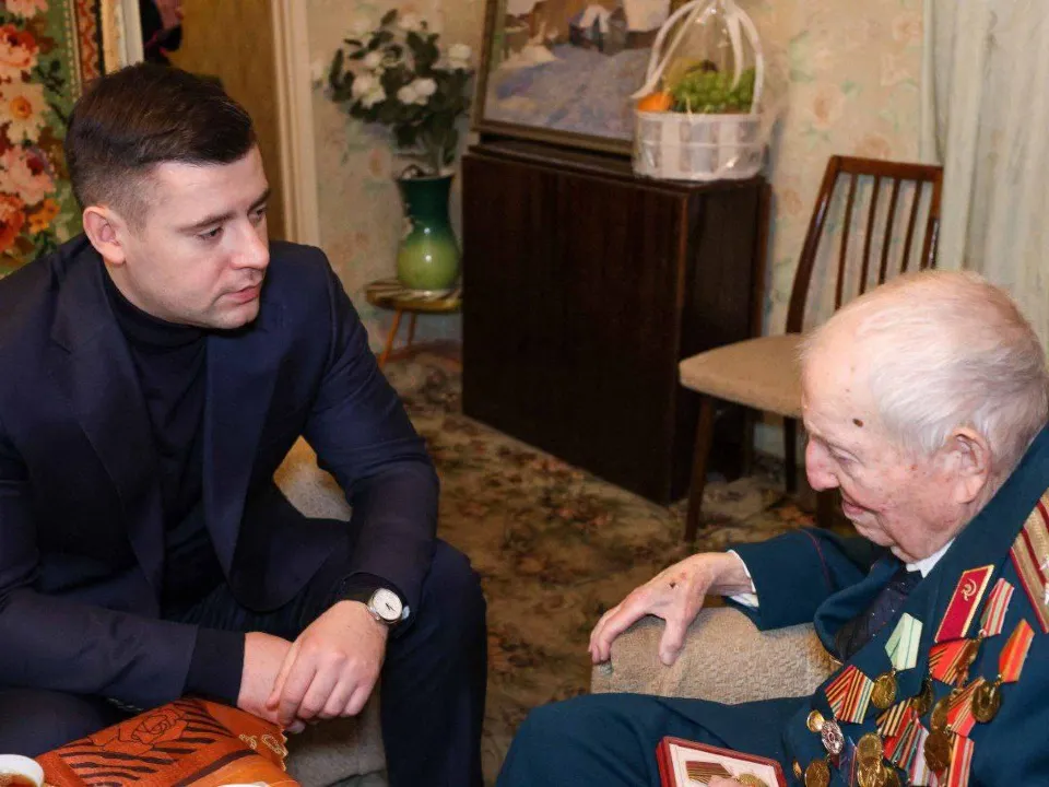 Глава г.о. Подольск Григорий Артамонов в гостях у Александра Шитова.&nbsp;Фото: пресс-служба администрации г.о. Подольск