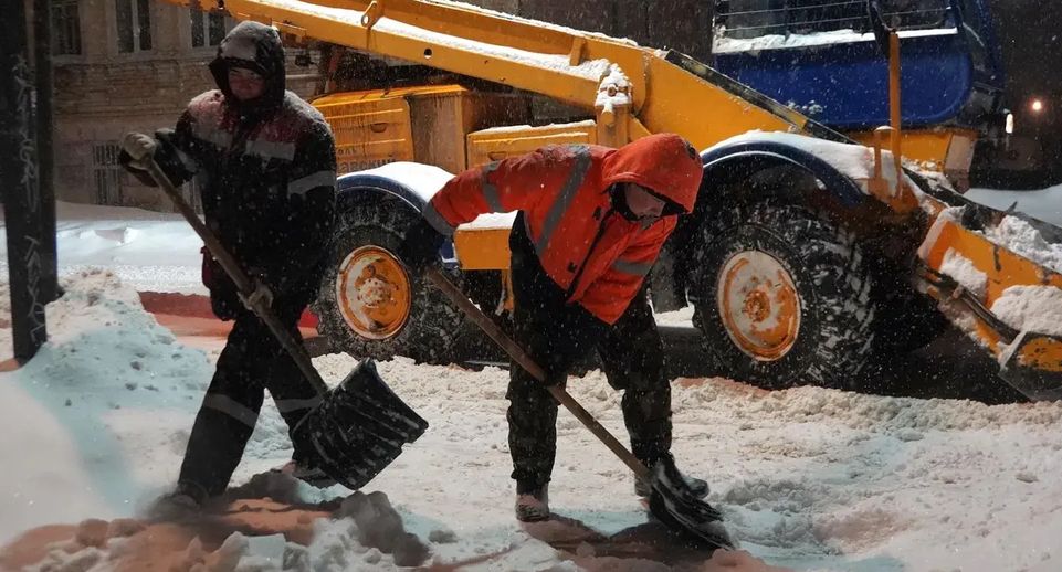 Около 20 единиц техники вышло на улицы Павловского Посада в ночь на 20 февраля