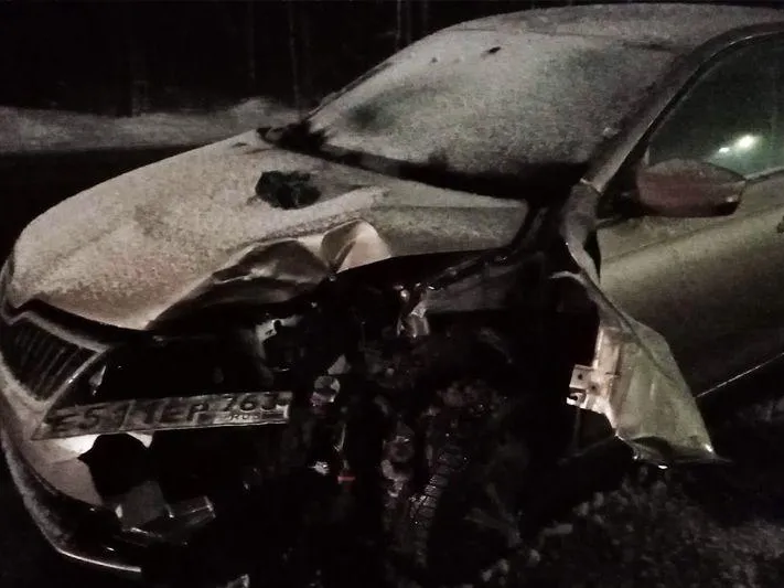 Отлетевшие от снегоуборочного КамАЗа колеса размазали по трассе два автомобиля