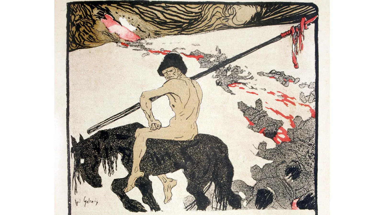 Французская карикатура на «Кровавое воскресенье» 22 января 1905 года — в этот день в Санкт-Петербурге солдаты расстреляли безоружную демонстрацию, которая под предводительством Георгия Гапона шла к Зимнему дворцу