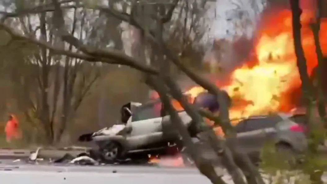 Фото: Скриншот видео аварии из соцсетей