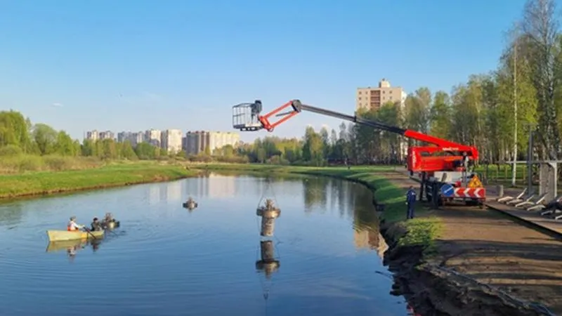 Разноцветные фонтаны установили в Центральном городском парке Ивантеевки