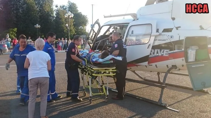 Жителя Подольска с тяжелыми травмами госпитализировали вертолетом в Красногорск