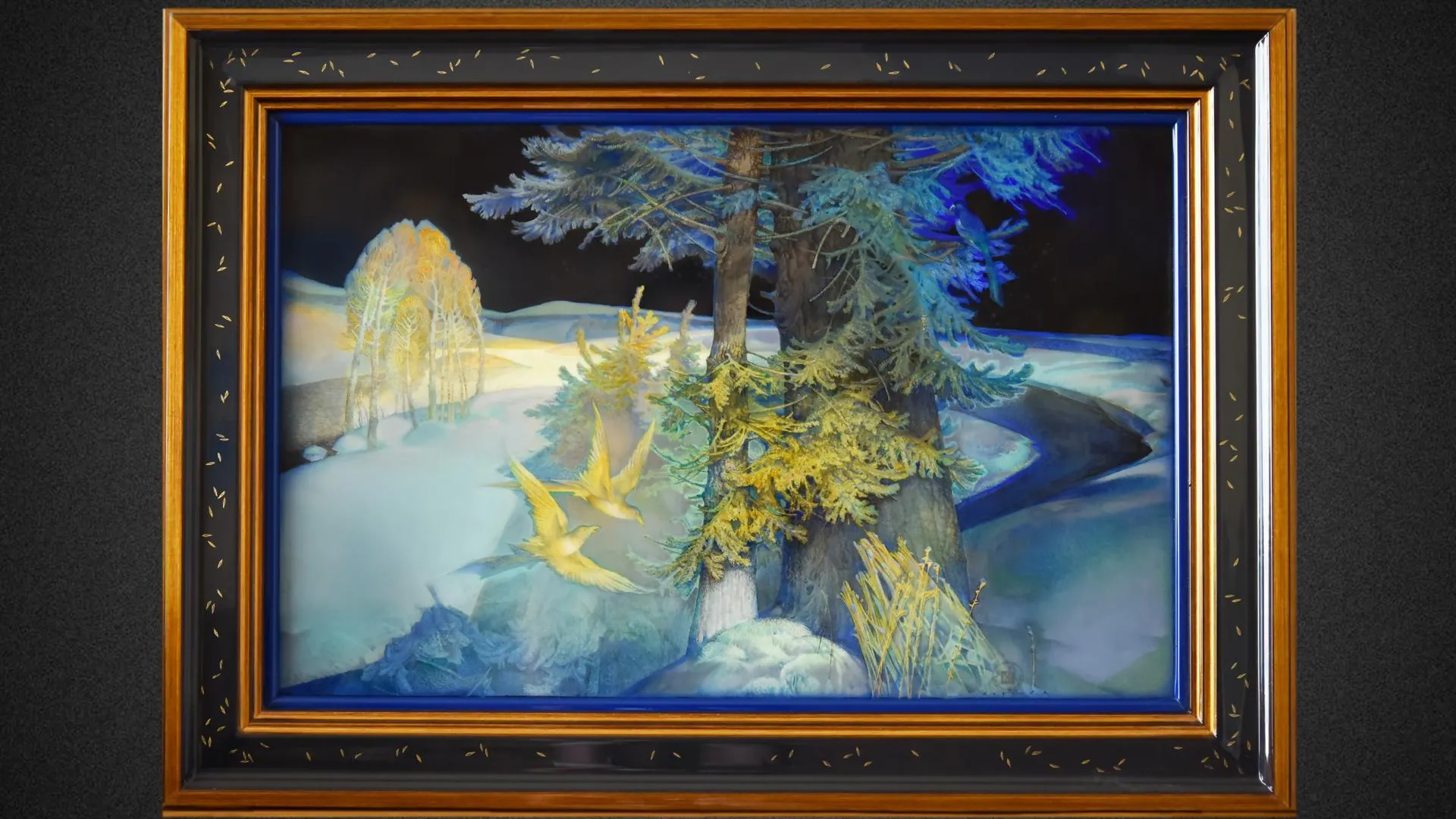 Козлов Александр Сергеевич (р. 1979).  Панно «Родина».  Федоскино. 2021 г.