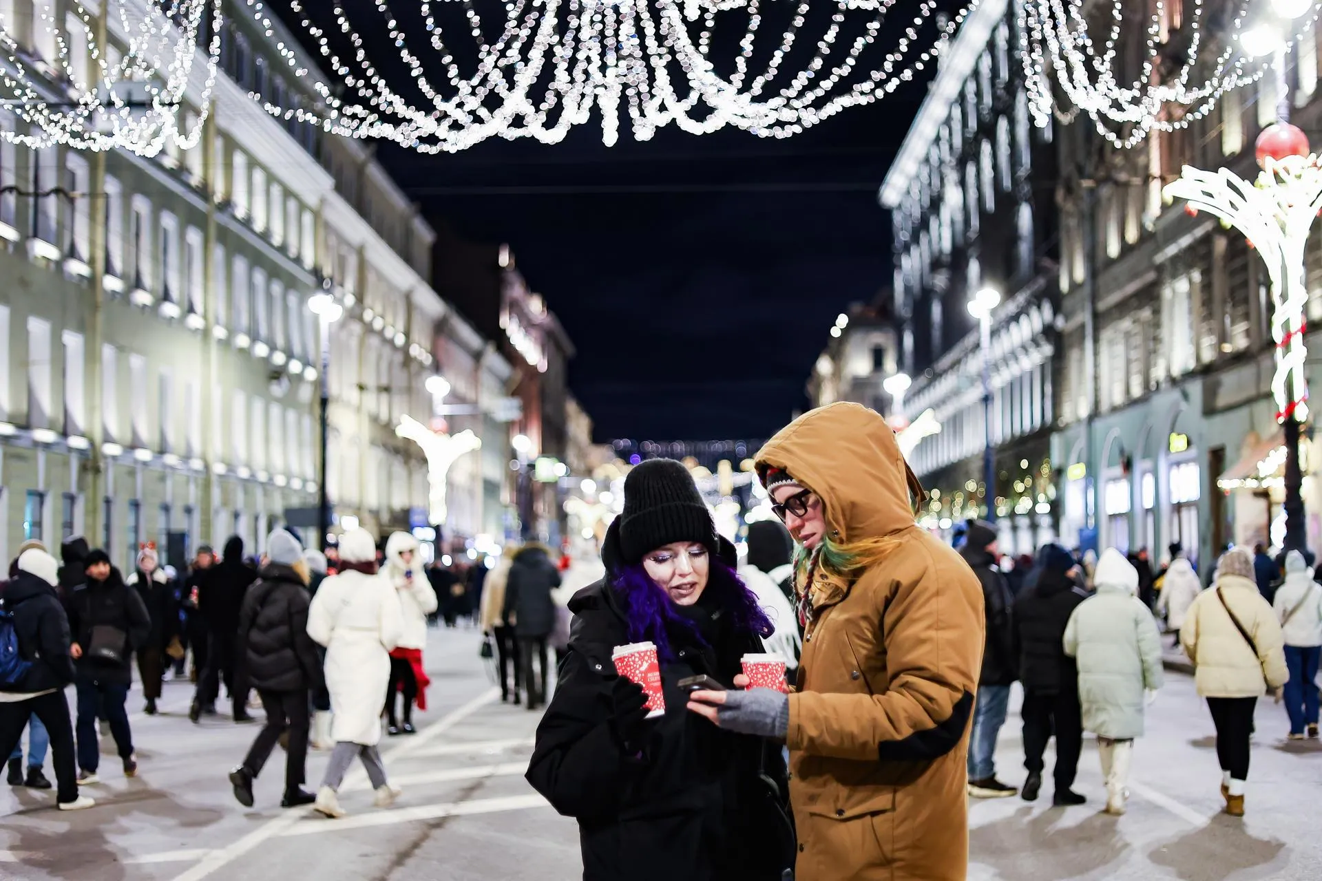 Невский проспект, 1 января 2025 года. Artem Priakhin/Keystone Press Agency