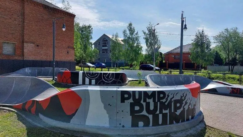 Памп-трек установили на набережной реки Гуслица в Егорьевске