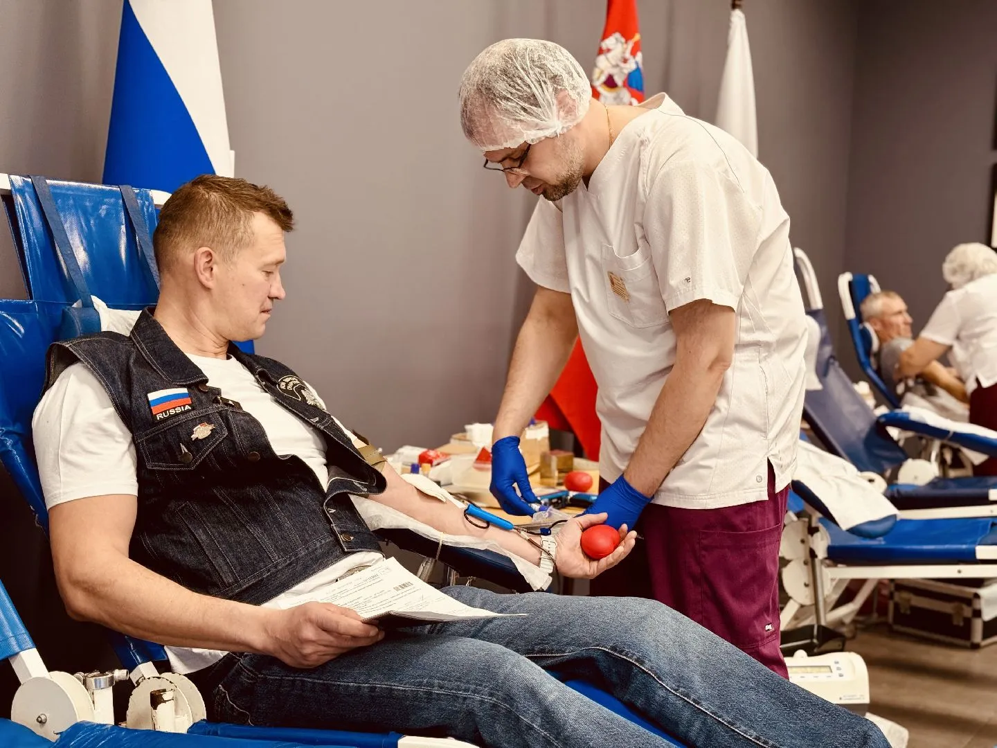 Александр Китаев, байкер, участник акции.&nbsp;Фото: МедиаБанк Подмосковья/Ольга Стаферова