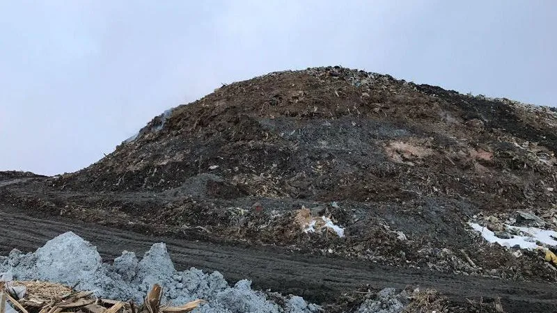 На полигоне «Съяново-1» потушили крупный очаг тления отходов 