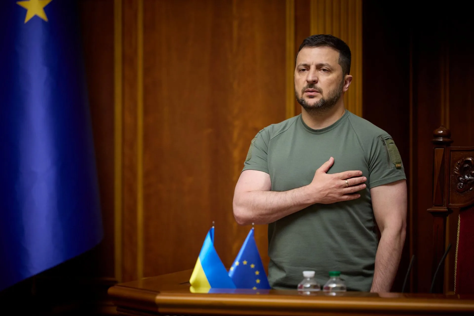 Президент Украины Владимир Зеленский на пленарном заседании Верховной рады, июнь 2023 года. President Of Ukraine
