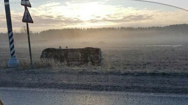 Несколько машин перевернулись в кювет под Сергиевым Посадом