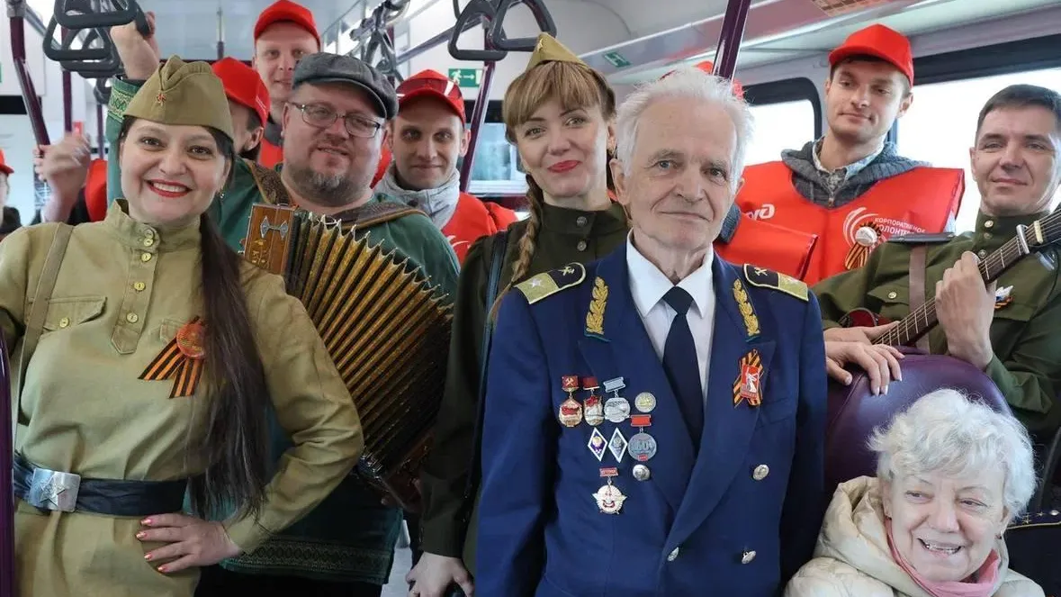 Патриотическая акция «Электропоезд Победы» прошла на МЦД-4 в Балашихе