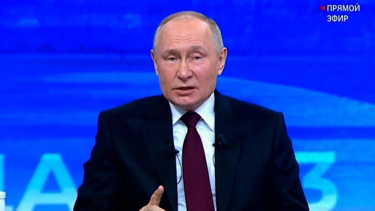 Источник: скриншот прямого эфира с президентом РФ
