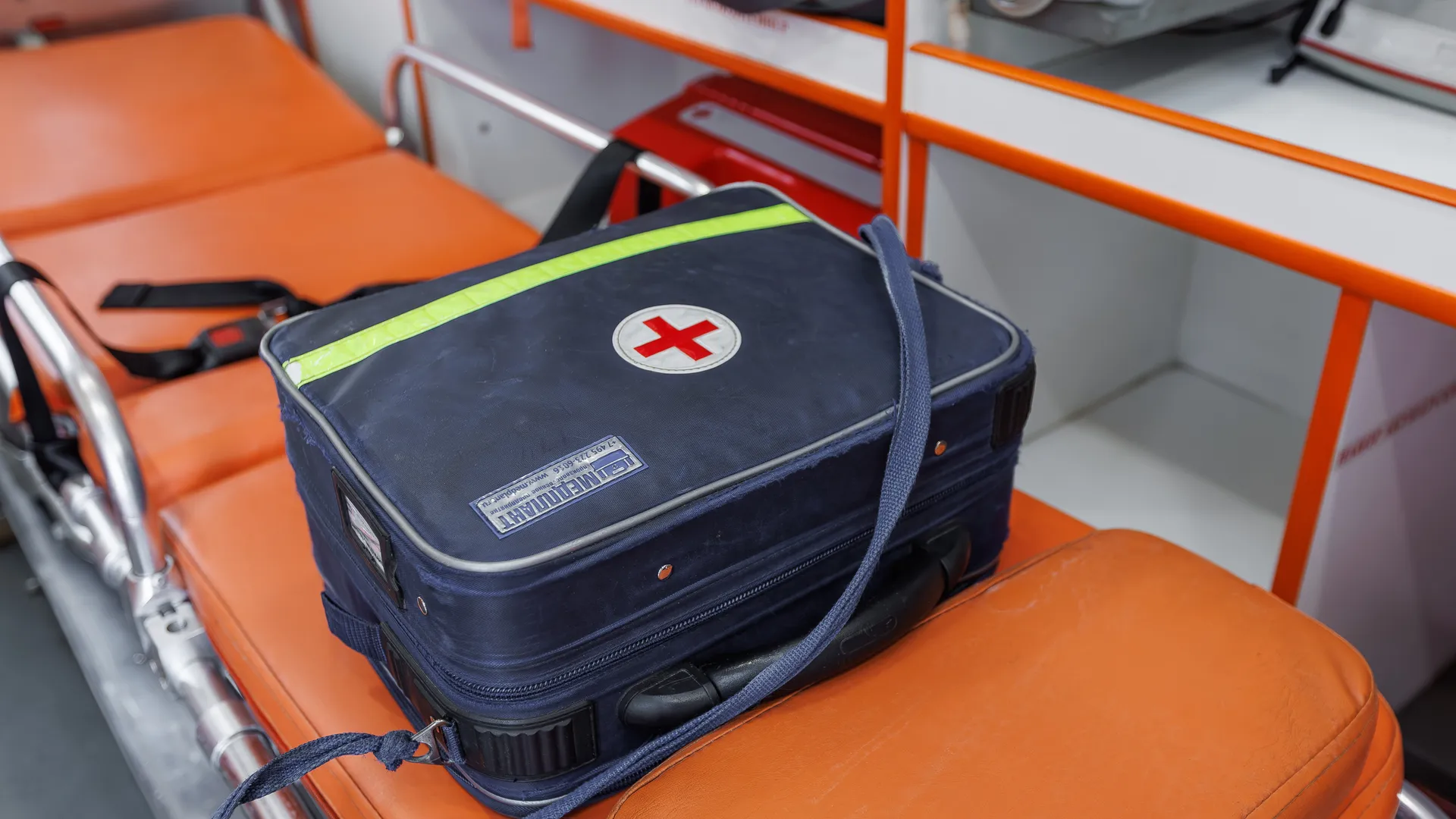 Машина скорой помощи на новом Мякининском посту в Красногорске