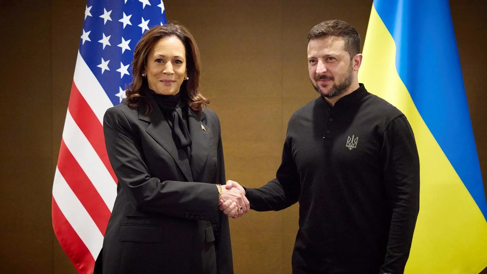 Вице-президент США Камала Харрис и президент Украины Владимр Зеленский, Швейцария, 15 июня 2024 года. IMAGE/Presidential Office of Ukraine