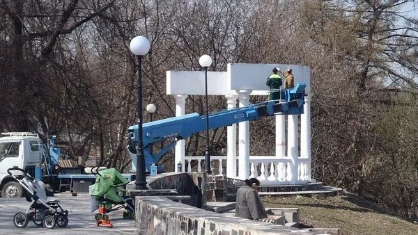 Заброшенную ротонду привели в порядок в Долгопрудном