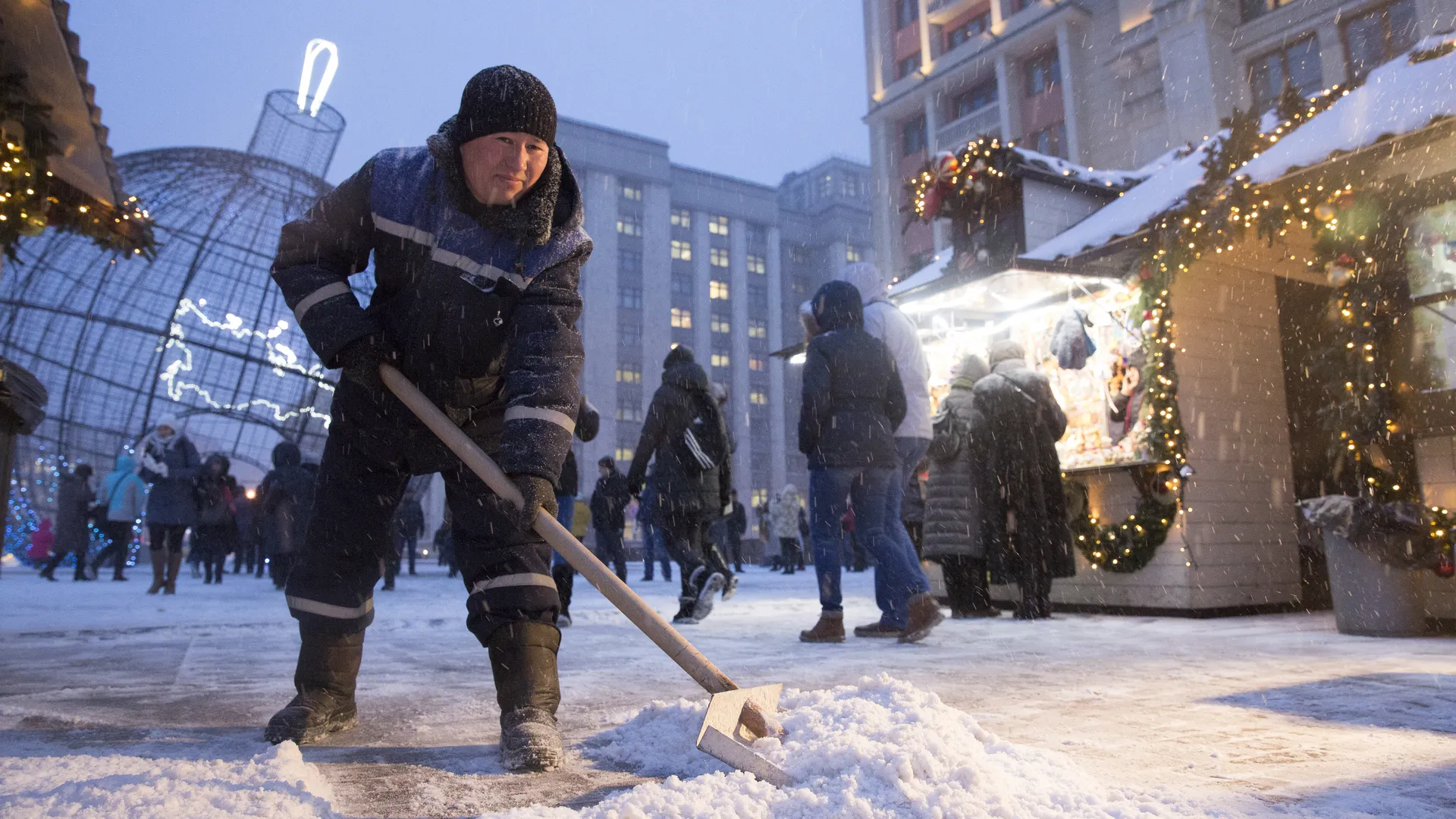 Снегопад в Москве