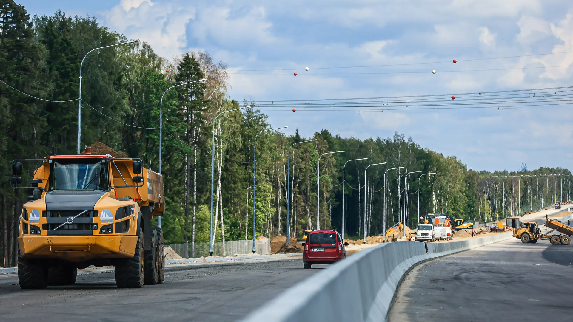 Проверка хода строительства подмосковного участка М-12 «Москва-Казань» Губернатором Подмосковья