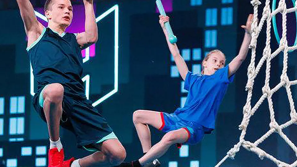 Кадр видео из телепрограммы«Суперниндзя. Дети»