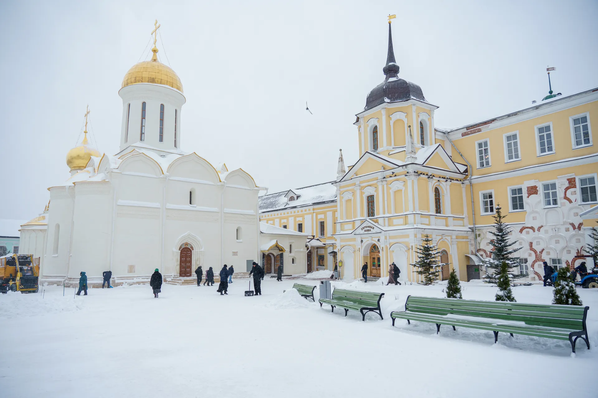 Свято-Троицкая Сергиева лавра в Сергиевом Посаде зимой