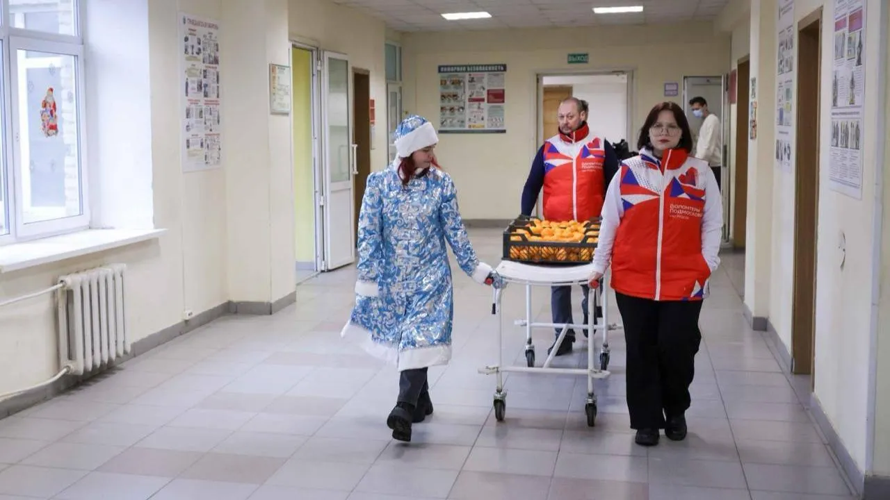 Волонтеры Подольска передали в военный госпиталь около 40 кг мандаринов