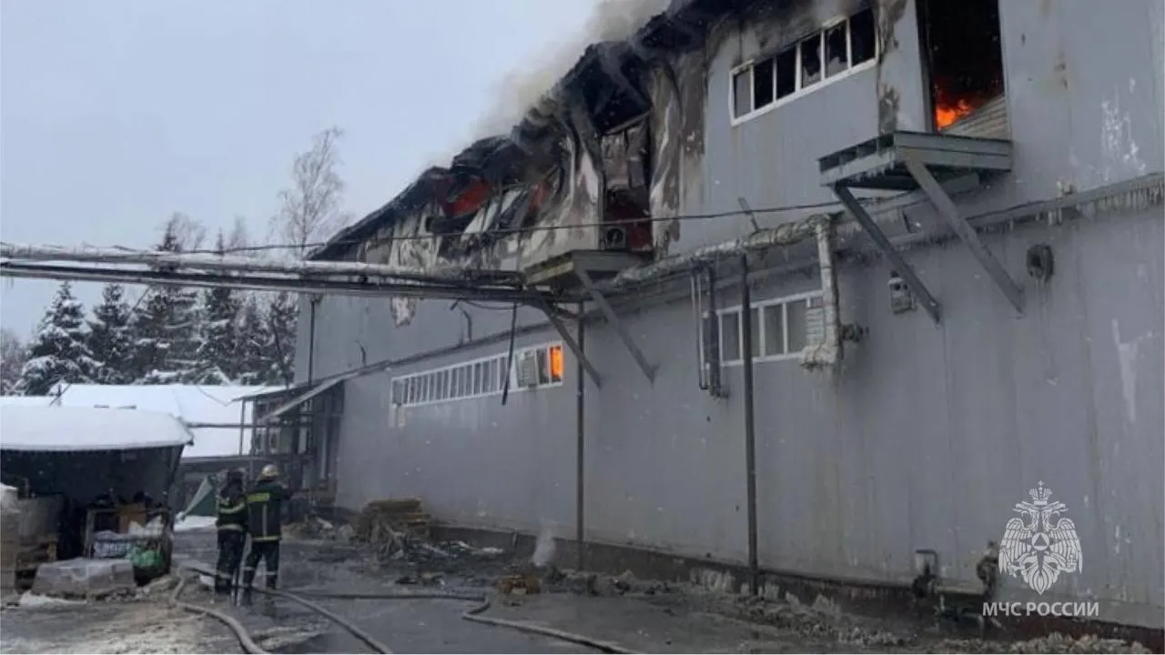 Пожарные локализовали крупное возгорание в производственном здании в Петушках