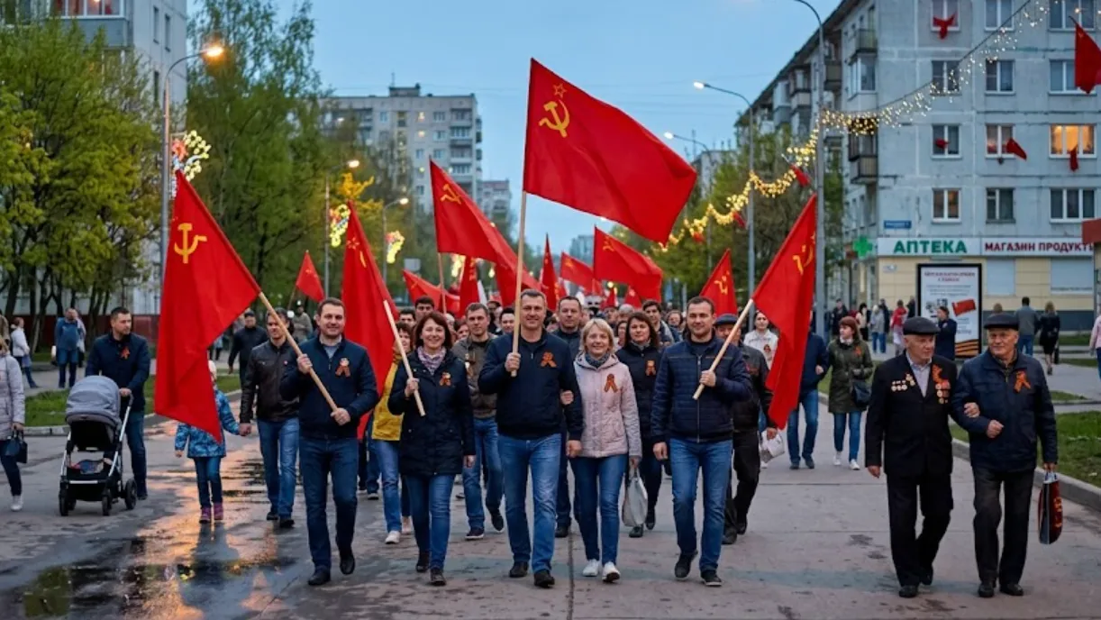 Советский ренессанс перед 9 Мая: почему молодежь скупает красные знамена и значки в Балашихе