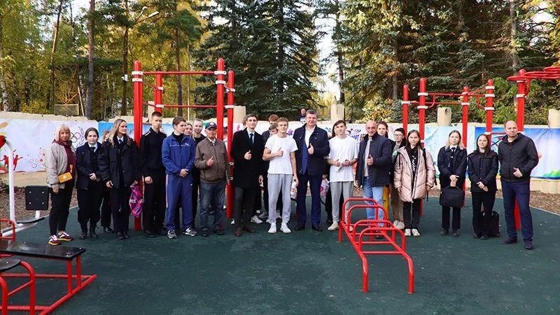 Новую площадку для воркаута торжественно открыли в Воскресенске
