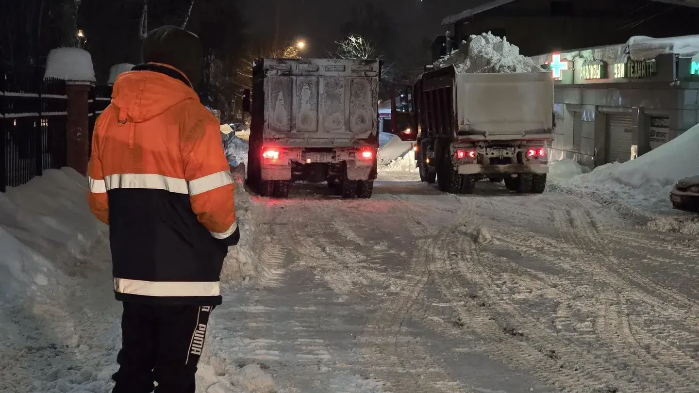 Коммунальщики расчистили подъезды к школе и больнице в Можайске
