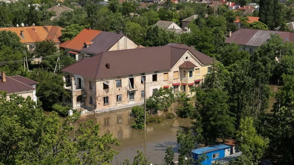 Уровень воды в Новой Каховке начал спадать