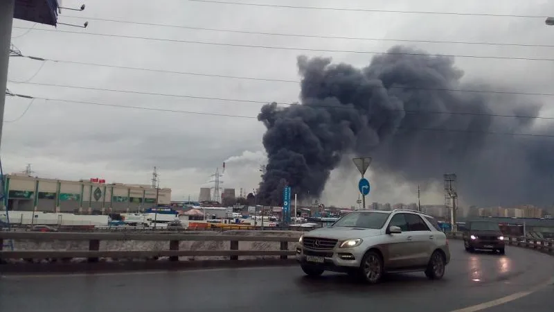 Пожар на Мытищинской ярмарке локализован