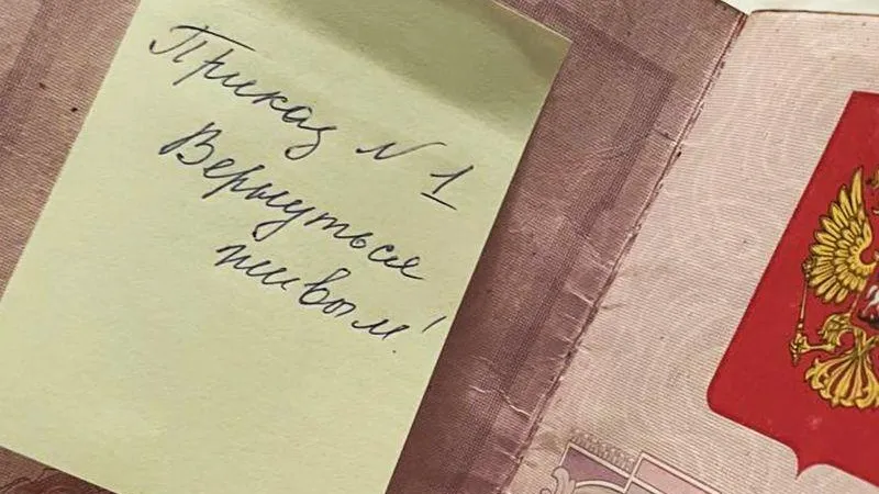 Мобилизованный обнаружил свой первый приказ на бумажке в паспорте