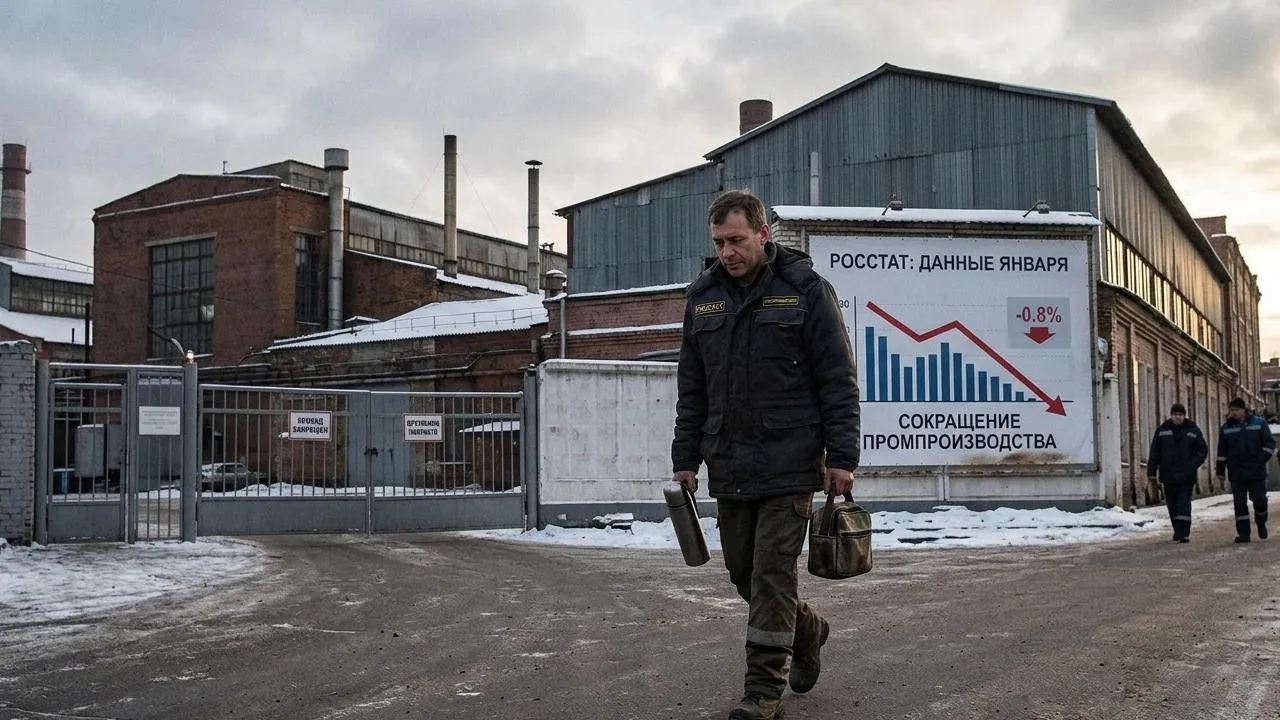 Промышленный спад в начале года: производство в России сократилось на 0,8 процента