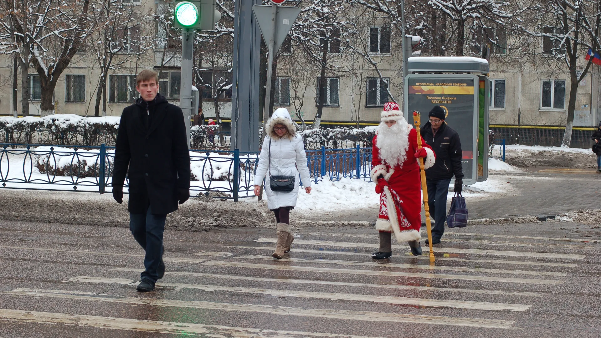 Российский Дед Мороз прогулялся по Риму в рамках предновогоднего турне