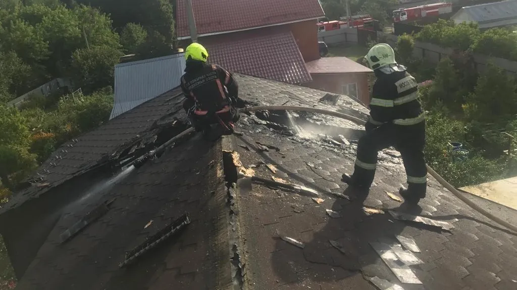 Жилой дом загорелся этим утром в Одинцово