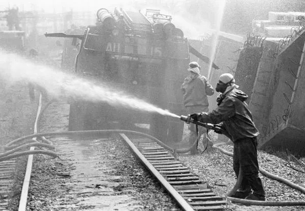 Дезактивация территории Чернобыльской атомной электростанции