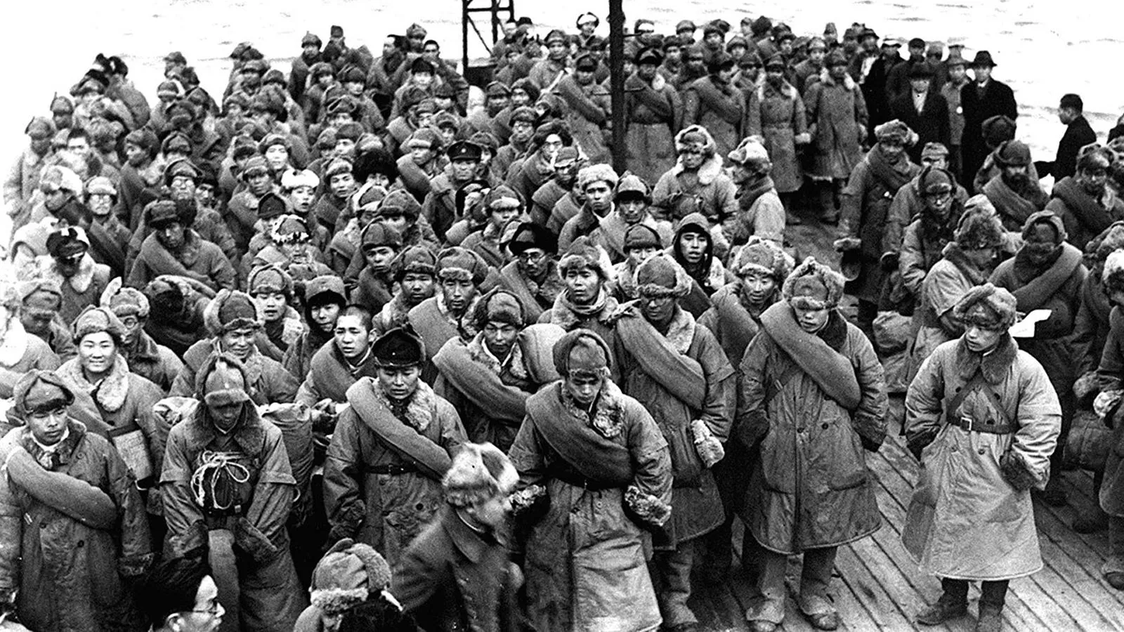 Солдаты квантунской армии возвращаются из советского плена, 1946 год