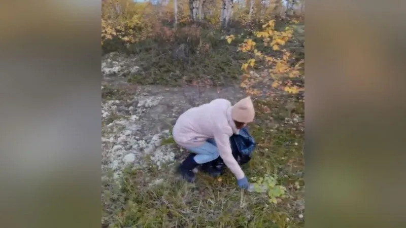 Жительница Балашихи вместо грибов собирает в лесах мусор