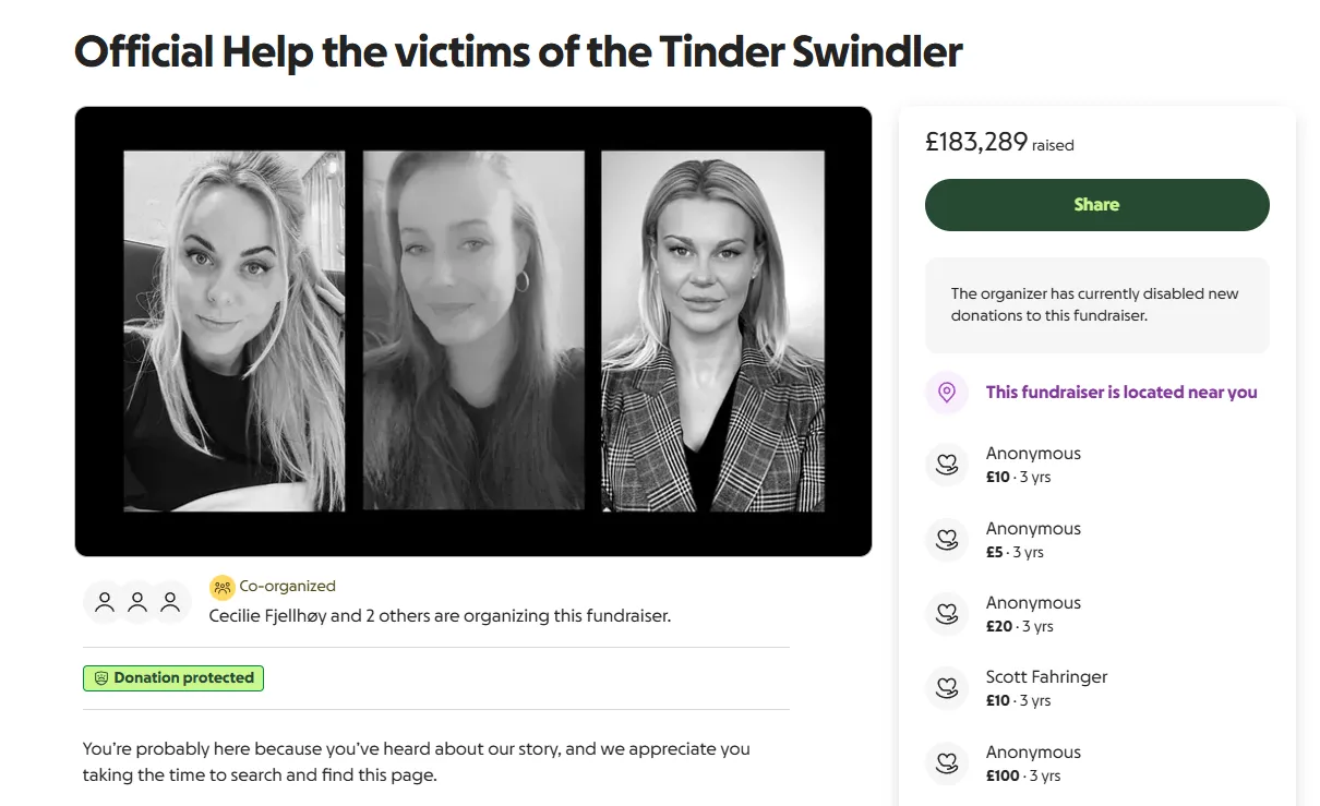Скриншот с сайта gofundme