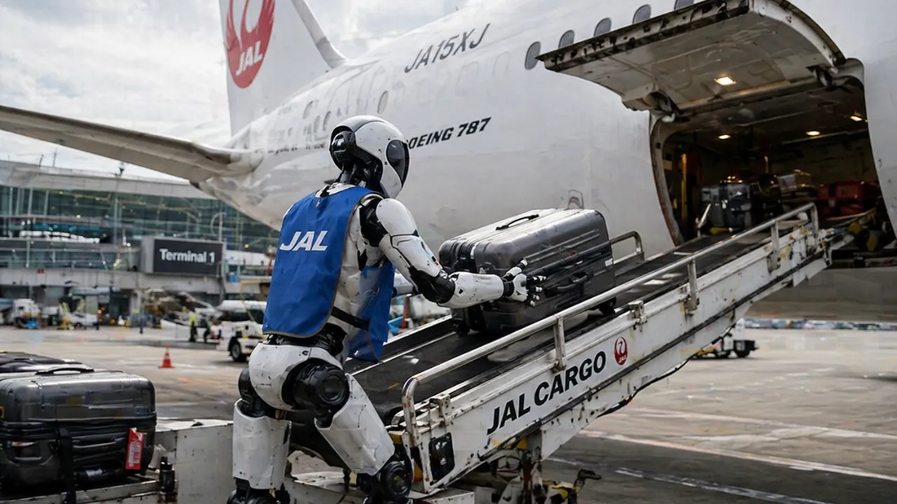 Роботы уже работают в аэропортах: в Японии начали заменять грузчиков машинами-гуманоидами