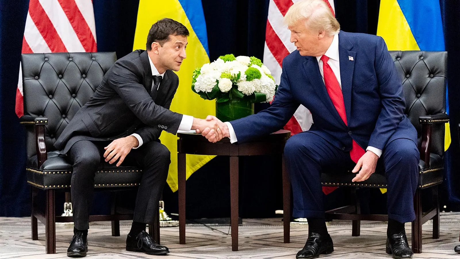 Президенты Украины и США Владимир Заленский и Дональд Трамп, 25 сентября 2019 года. White House