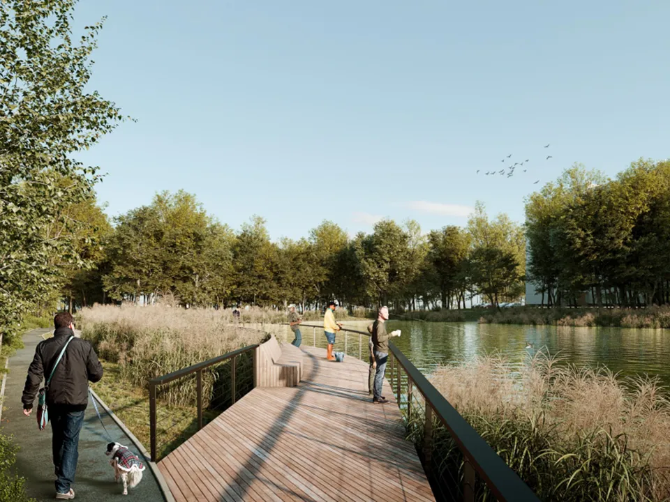 Пруд в микрорайоне Силикат у дома 26. Фото: проектное решение