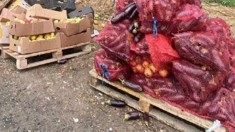 Поддоны с бесплатными овощами и фруктами обнаружили на улице жители Домодедово