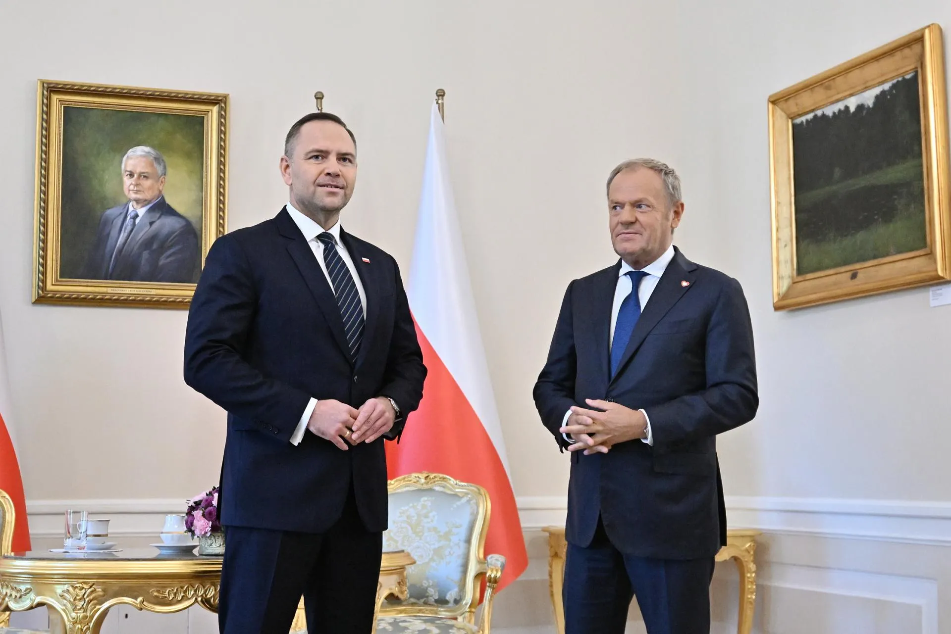 Кароль Навроцкий и Дональд Туск. Damian Burzykowski/Keystone Press Agency