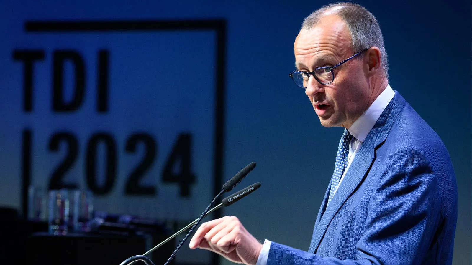 Фридрих Мерц на Дне немецкой промышленности, 25 июня 2024 года, Берлин. Bernd von Jutrczenka