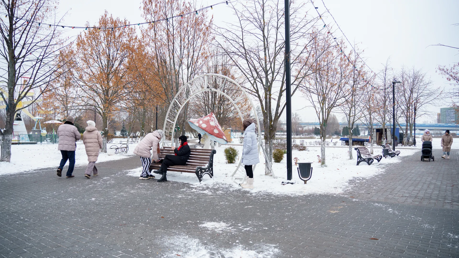 Дубна. Парк семейного отдыха. Зима